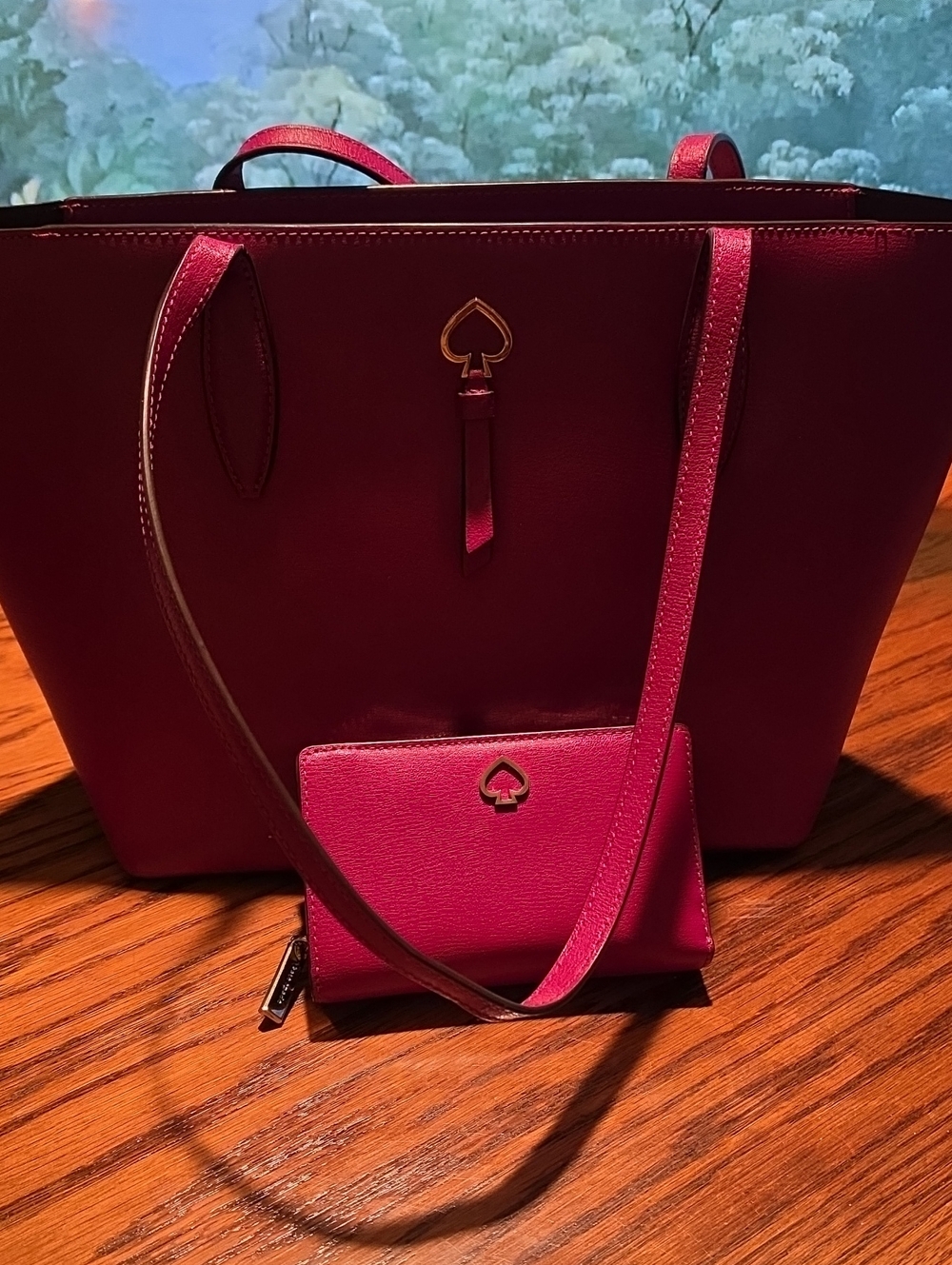 kate spade Bright Fuchsia Tote with Matching Wallet
